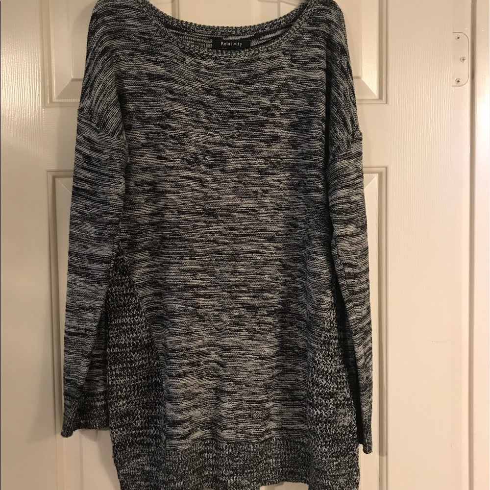 Relativity Brand Black and White Sweater Dress